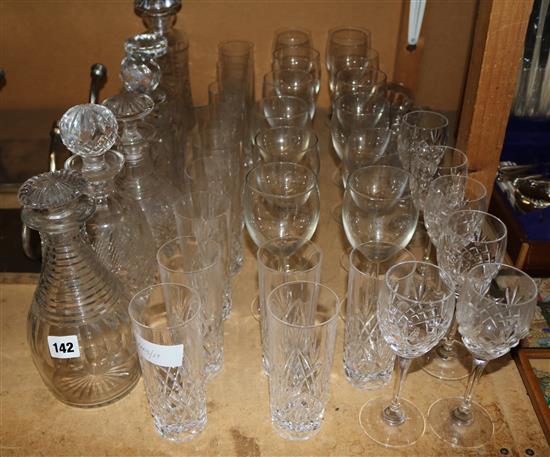 Collection decanters and other drinking glassware